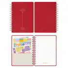 2025-2026 A5 Akademik Ajanda Spiralli Kumaş Kapak 16 Aylık - Kırmızı