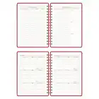 2025-2026 A5 Akademik Ajanda Spiralli Kumaş Kapak 16 Aylık - Kırmızı