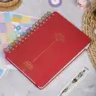 2025-2026 A5 Akademik Ajanda Spiralli Kumaş Kapak 16 Aylık - Kırmızı