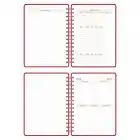 2025-2026 A5 Akademik Ajanda Spiralli Kumaş Kapak 16 Aylık - Kırmızı