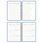 2025-2026 A5 Akademik Ajanda Spiralli Kumaş Kapak 16 Aylık - Mavi