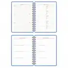 2025-2026 A5 Akademik Ajanda Spiralli Kumaş Kapak 16 Aylık - Mavi