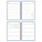 2025-2026 A5 Akademik Ajanda Spiralli Kumaş Kapak 16 Aylık - Mavi