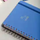 2025-2026 A5 Akademik Ajanda Spiralli Kumaş Kapak 16 Aylık - Mavi