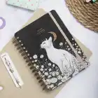 2025-2026 A5 Akademik Ajanda Spiralli Kuşe Kapak 16 Aylık - Yıldızlı Kedi