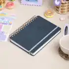 2025-2026 A5 Akademik Ajanda Spiralli Vegan Deri Kapak 16 Aylık - Antrasit