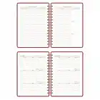 2025-2026 A5 Akademik Ajanda Spiralli Vegan Deri Kapak 16 Aylık - Bordo