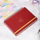 2025-2026 A5 Akademik Ajanda Spiralli Vegan Deri Kapak 16 Aylık - Bordo