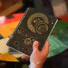 A5 Spiralli Karton Kapak 2li Set Kareli Ders Programlı Not Okul Defteri - Galaksi Serisi Vol. 1