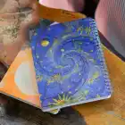 A5 Spiralli Karton Kapak 2li Set Kareli Ders Programlı Not Okul Defteri - Galaksi Serisi Vol. 2