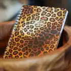 A5 Spiralli Karton Kapak 2li Set Kareli Ders Programlı Not Okul Defteri - Leopar, Zebra