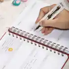 A5 Süresiz Haftalık Planlayıcı Spiralli Kumaş Kapak - Kırmızı