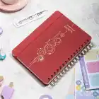 A5 Süresiz Haftalık Planlayıcı Spiralli Kumaş Kapak - Kırmızı