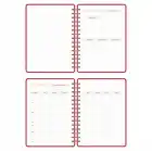 A5 Süresiz Haftalık Planlayıcı Spiralli Kumaş Kapak - Kırmızı