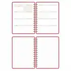 A5 Süresiz Haftalık Planlayıcı Spiralli Kumaş Kapak - Kırmızı