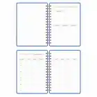 A5 Süresiz Haftalık Planlayıcı Spiralli Kumaş Kapak - Mavi