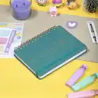 A5 Süresiz Haftalık Planlayıcı Spiralli Kumaş Kapak - Turkuaz
