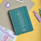 A5 Süresiz Haftalık Planlayıcı Spiralli Kumaş Kapak - Turkuaz