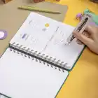 A5 Süresiz Haftalık Planlayıcı Spiralli Kumaş Kapak - Turkuaz