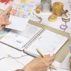 A5 Süresiz Haftalık Planlayıcı Spiralli Kumaş Kapak - Haki