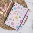 A5 Süresiz Haftalık Planlayıcı Spiralli Kuşe Kapak - Çiçek Bahçesi