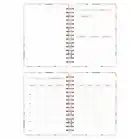 A5 Süresiz Haftalık Planlayıcı Spiralli Kuşe Kapak - Çiçek Bahçesi