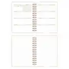 A5 Süresiz Haftalık Planlayıcı Spiralli Kuşe Kapak - Krem Deniz