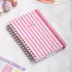 A5 Süresiz Haftalık Planlayıcı Spiralli Kuşe Kapak - Pembe Çizgili