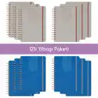 12li Tarihsiz Planlayıcı Ajanda Yılbaşı Hediye Seti - 15x21 cm - Vegan Deri Kapak