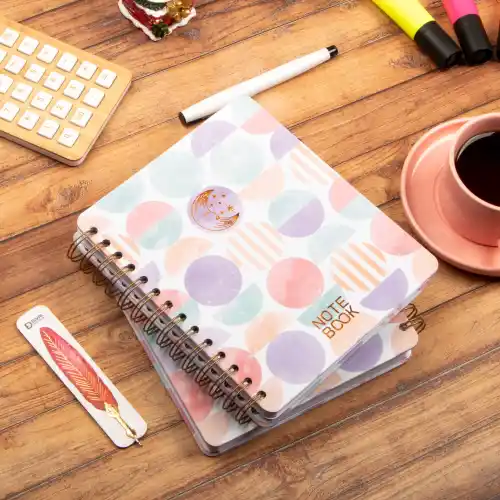 16,5x20 cm Sert Kapak Noktalı Spiralli Not Okul Defteri - Aydede