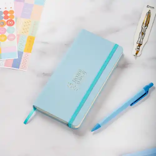 2026 Haftalık Ajanda 9x18 cm Sert Kapak Günlük Planlayıcı – Mavi