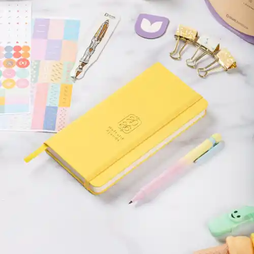 2026 Haftalık Ajanda 9x18 cm Sert Kapak Günlük Planlayıcı – Sarı