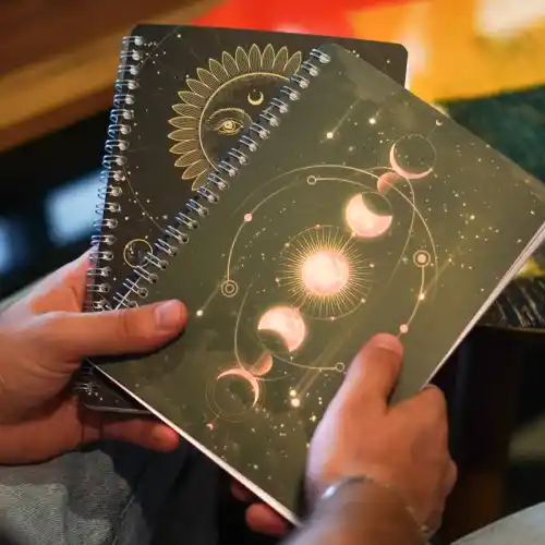 A5 Spiralli Kareli Okul Defteri 2’li Set – Karton Kapak, Ders Programlı – Galaksi 1