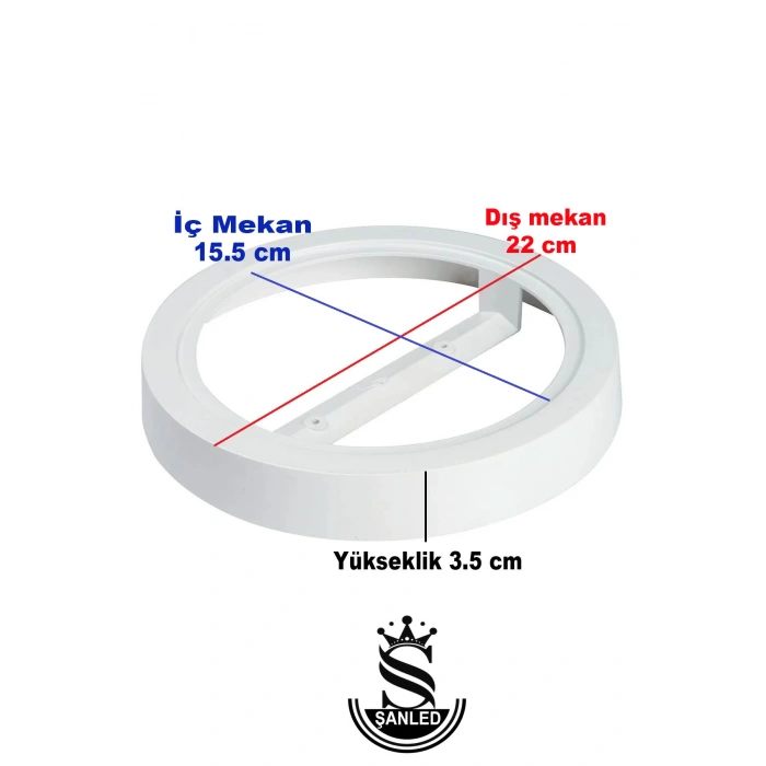 18W SPOT PANEL BEYAZ SIVA ÜSTÜ KASASI 20 Adet