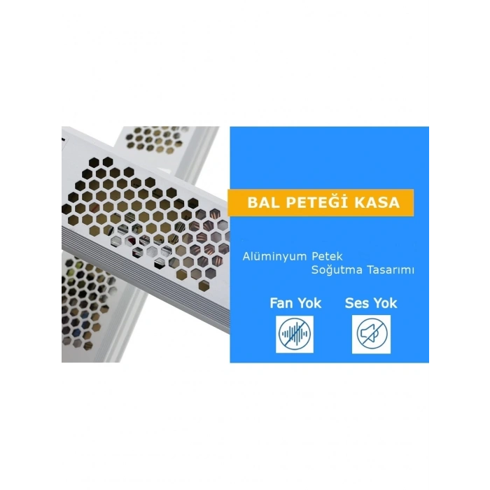 25 Amper Şerit Led Trafosu 350W Super Slim Fansız