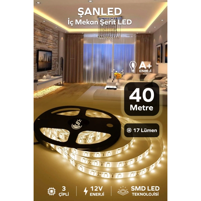 3 Çipli Iç Mekan Gün Işığı Şerit Led 40 Metre