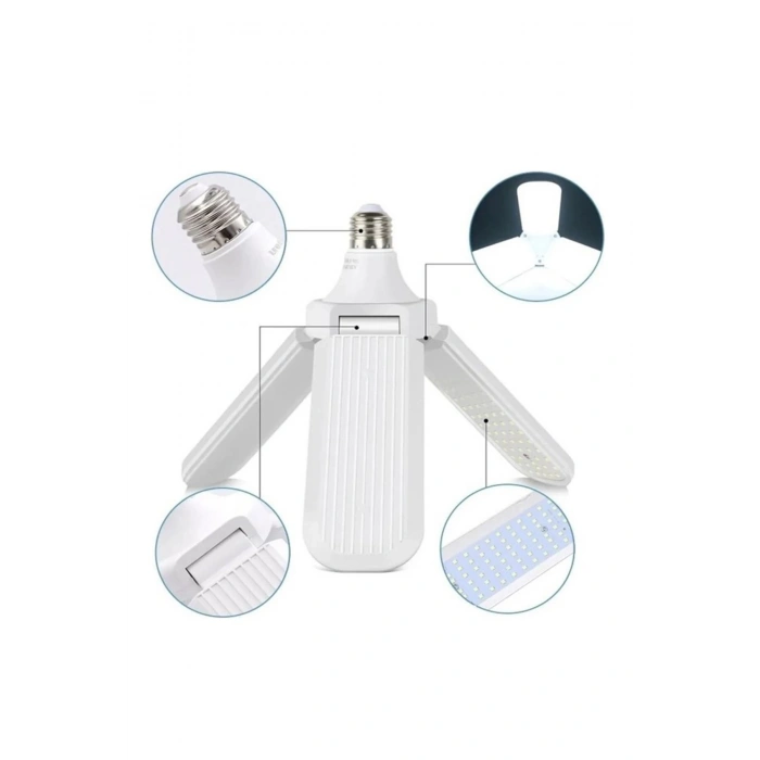 3 Kanatlı Pervane 50W Ampul Beyaz Işık- 8 Adettir