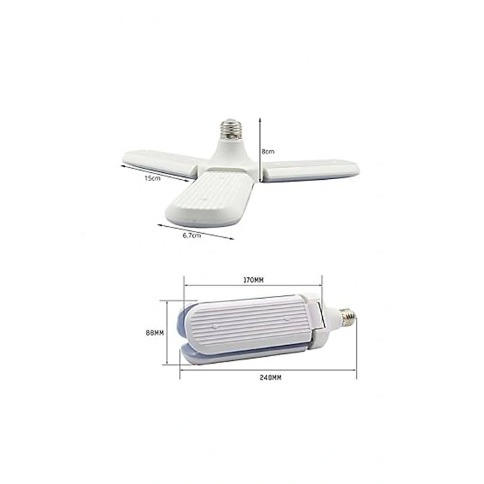 3 Kanatlı Pervane 50W Ampul Beyaz Işık- 8 Adettir