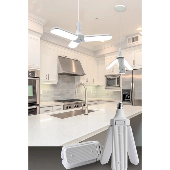 3 Kanatlı Pervane 50W Ampul Beyaz Işık- 8 Adettir