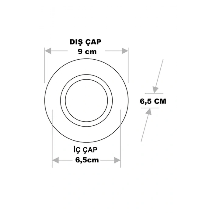 7w Sıva Altı Oynar Başlık Gu10 Yuvarlak Krom Kasa Gün Işığı Led Spot Lamba 8 Adet
