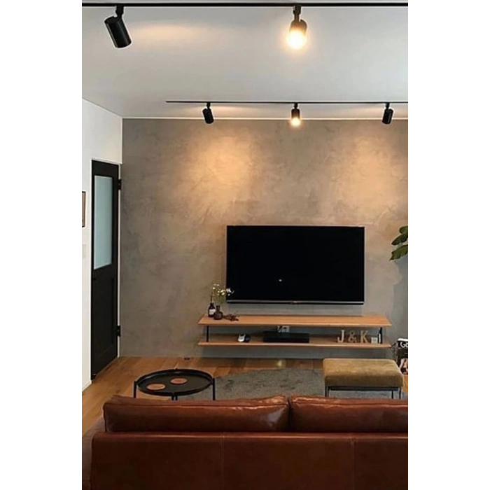 Led Siyah Kasa Gün Işığı 35w Raylı Spot 10 Adet 3 Metre Ray