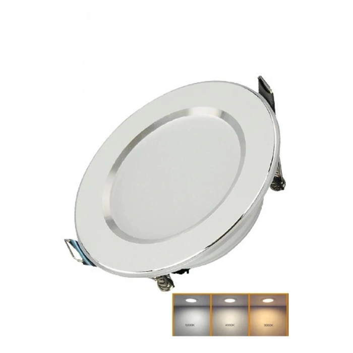 3 Renkli Beyaz Gün Işığı İkisi Bir Arada 7w Led Spot Lamba 50 Adet