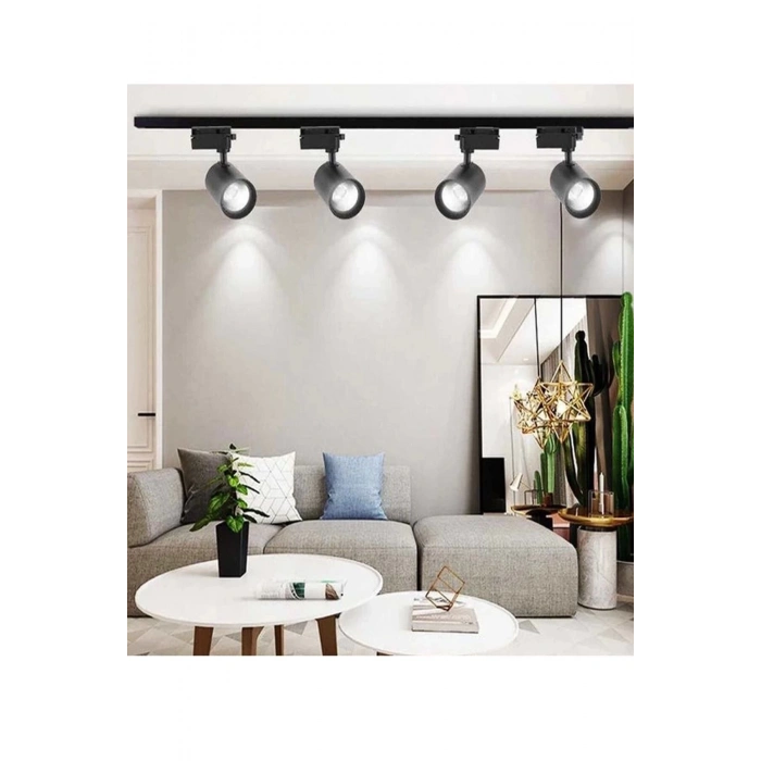 Led Siyah Kasa Beyaz Işık 35w Raylı Spot / 1 Adet (Raysız)