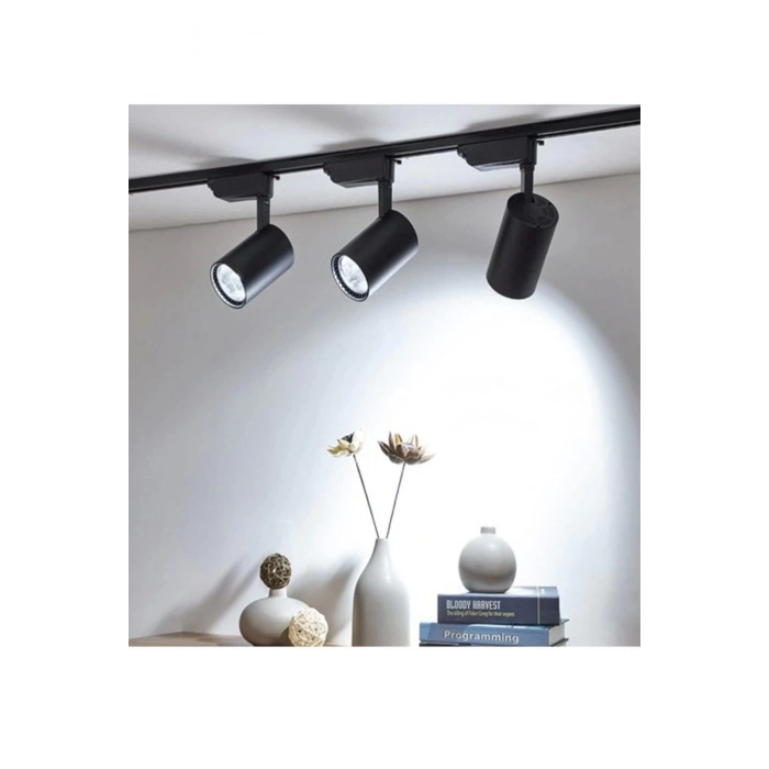 Led Siyah Kasa Beyaz Işık 35w Raylı Spot / 1 Adet (Raysız)