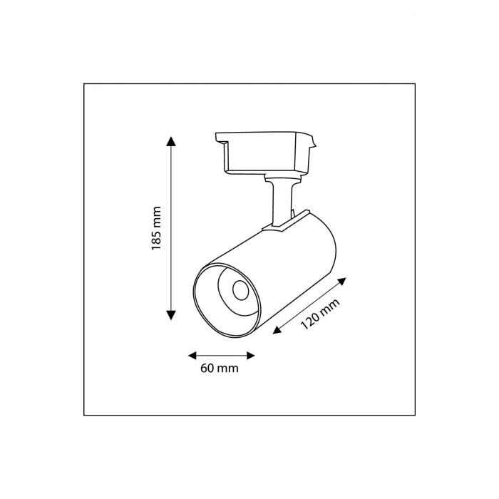 Led Siyah Kasa Beyaz Işık 35w Raylı Spot / 1 Adet (Raysız)