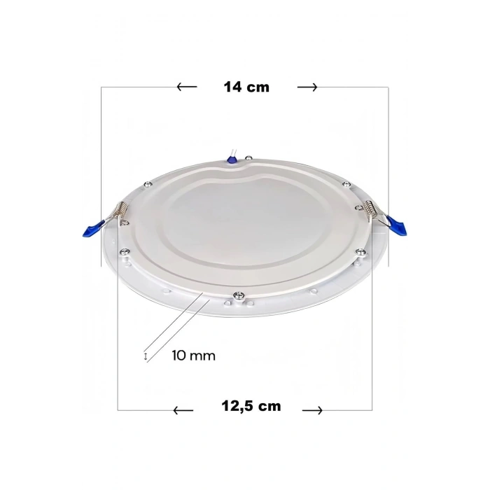 9w Tasarruflu Led Yuvarlak Beyaz Işık Sıva Altı Slim Panel Tavan Aydınlatma Armatürü 5 Adet