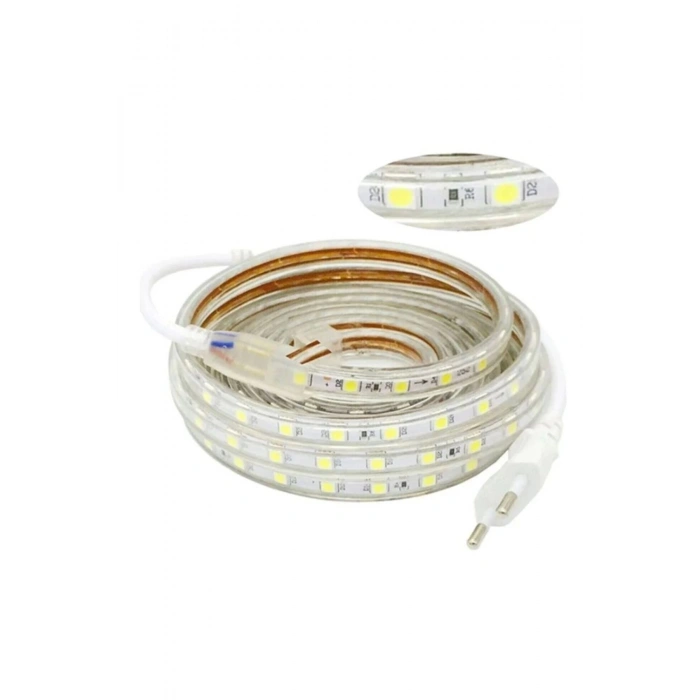 Hortum Esnek 220V Şerit Led Kırmızı 1 Metre