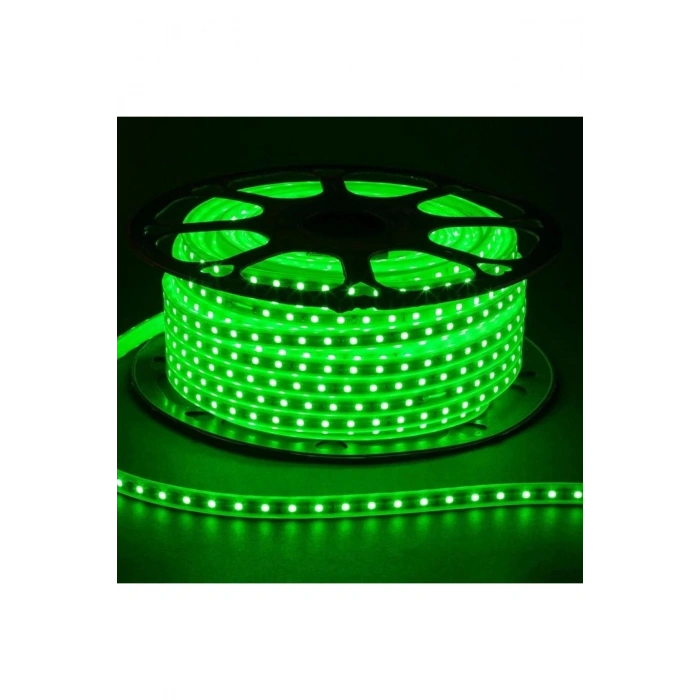 Hortum Esnek 220V Şerit Led Yeşil 100 Metre