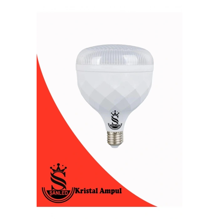 20W KRİSTAL Tasarruflu E27 Beyaz Işık Torch Led Ampul 1 Adet