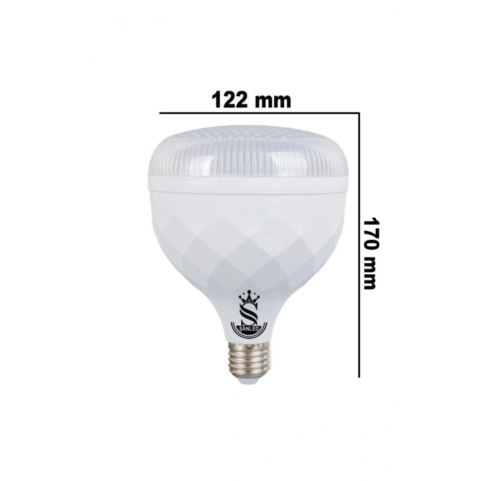 20W KRİSTAL Tasarruflu E27 Beyaz Işık Torch Led Ampul 1 Adet